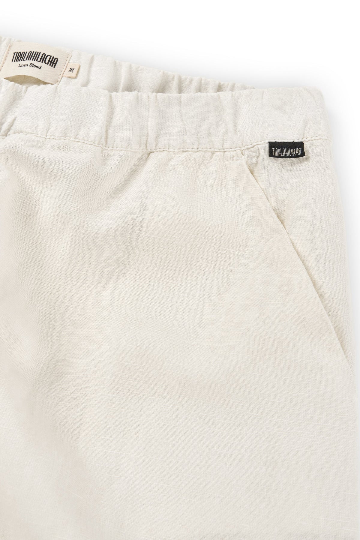 Pantalón Henna Oversized Lino Blanco