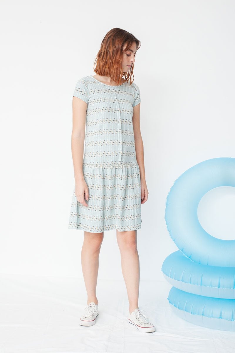 Miranda Charleston-style dress in arrow print