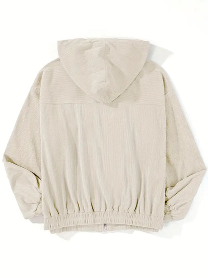 Julieta - Chaqueta informal de pana con capucha