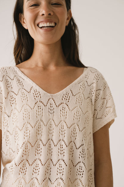 Top calado de tricot crudo