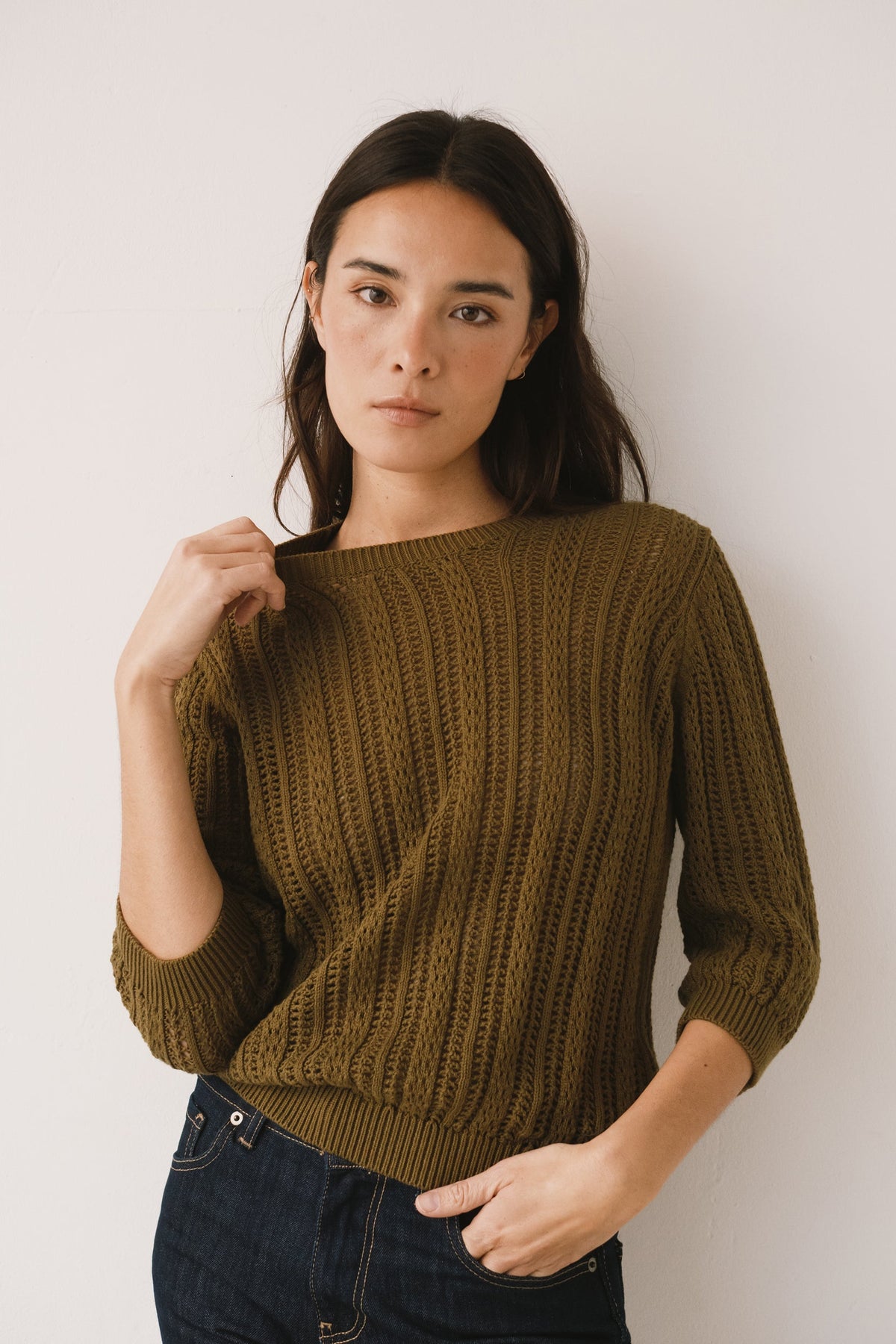 Jersey calado verde