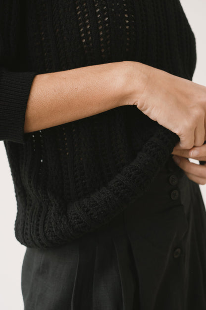 Jersey calado negro