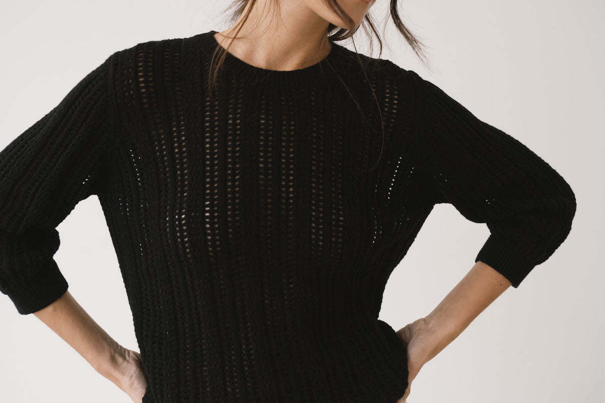 Jersey calado negro