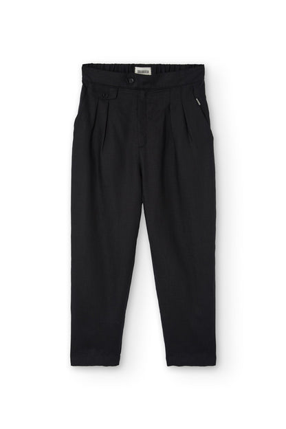 Pantalón pinzas Negro Bijoux de Lino
