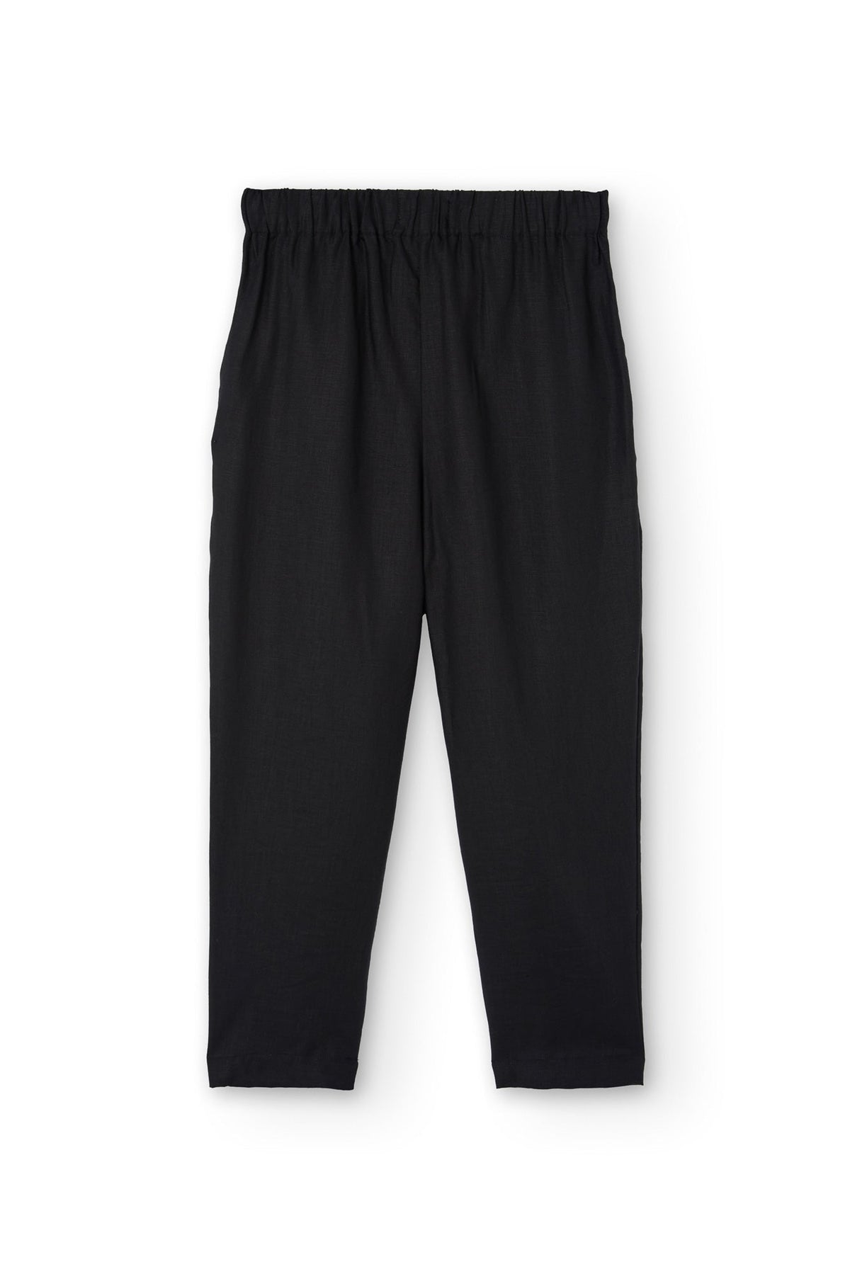 Pantalón pinzas Negro Bijoux de Lino