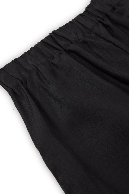 Pantalón pinzas Negro Bijoux de Lino