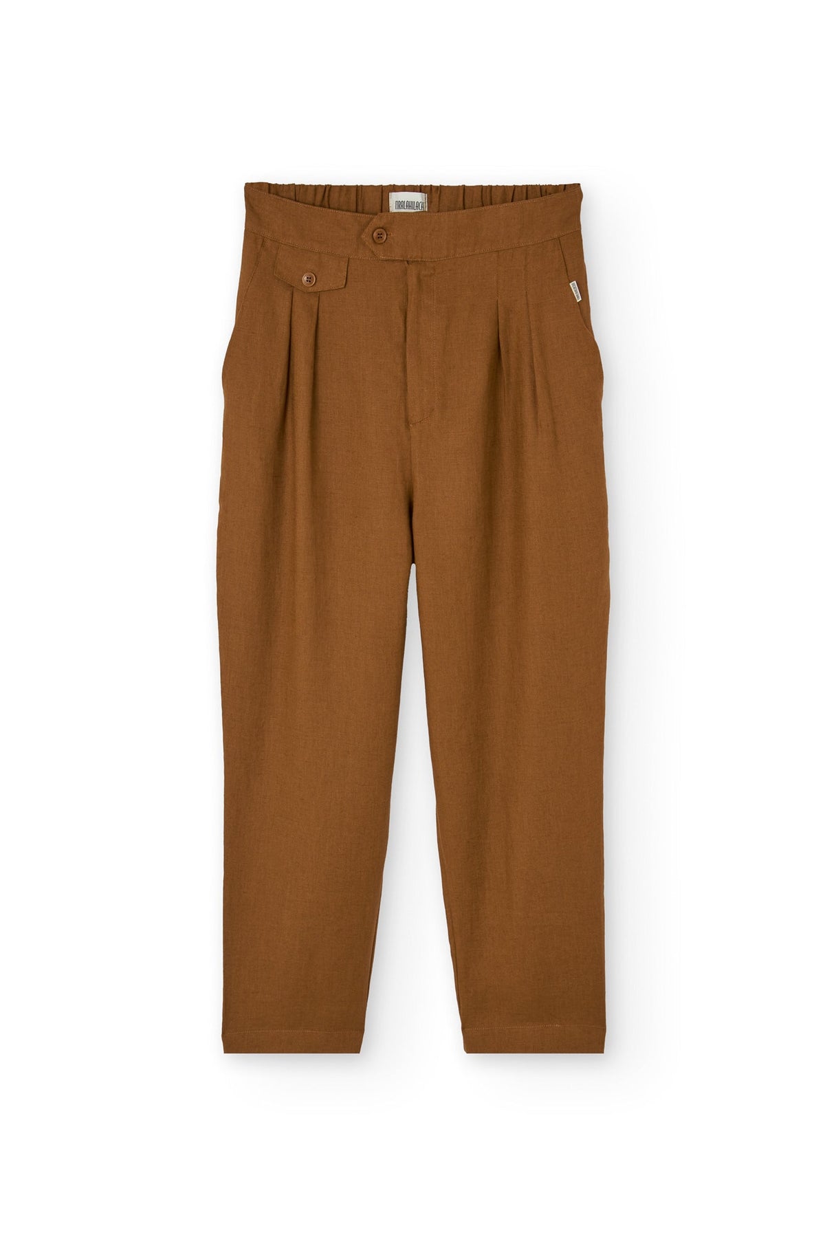 Pantalón pinzas Terracota Bijoux de Lino