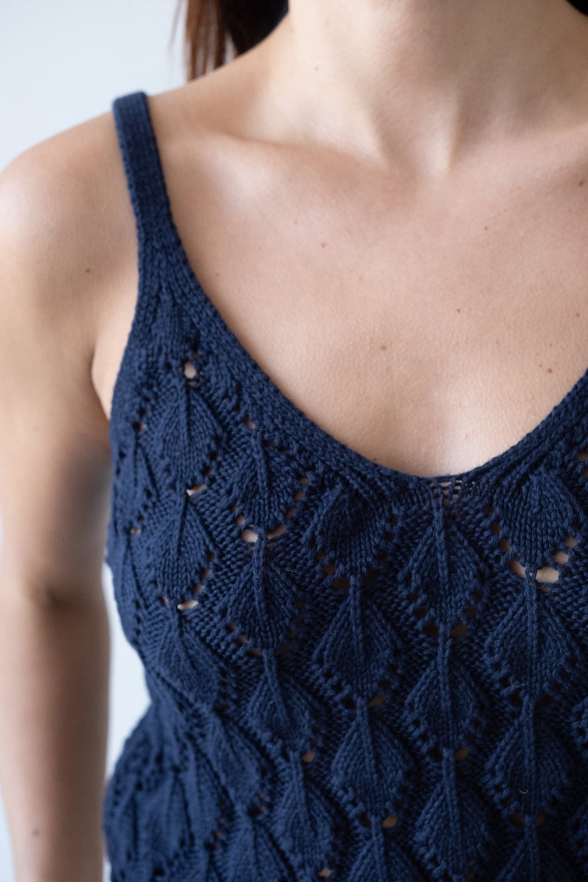 Tank Top Basile calado Azul