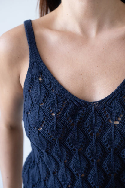 Tank Top Basile calado Azul