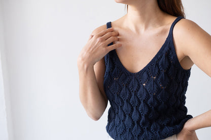 Tank Top Basile calado Azul