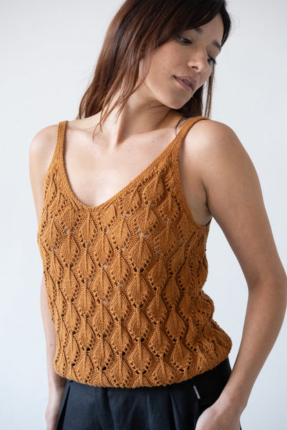 Tank Top Basile calado Terracota