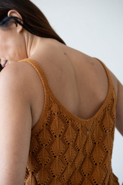 Tank Top Basile calado Terracota