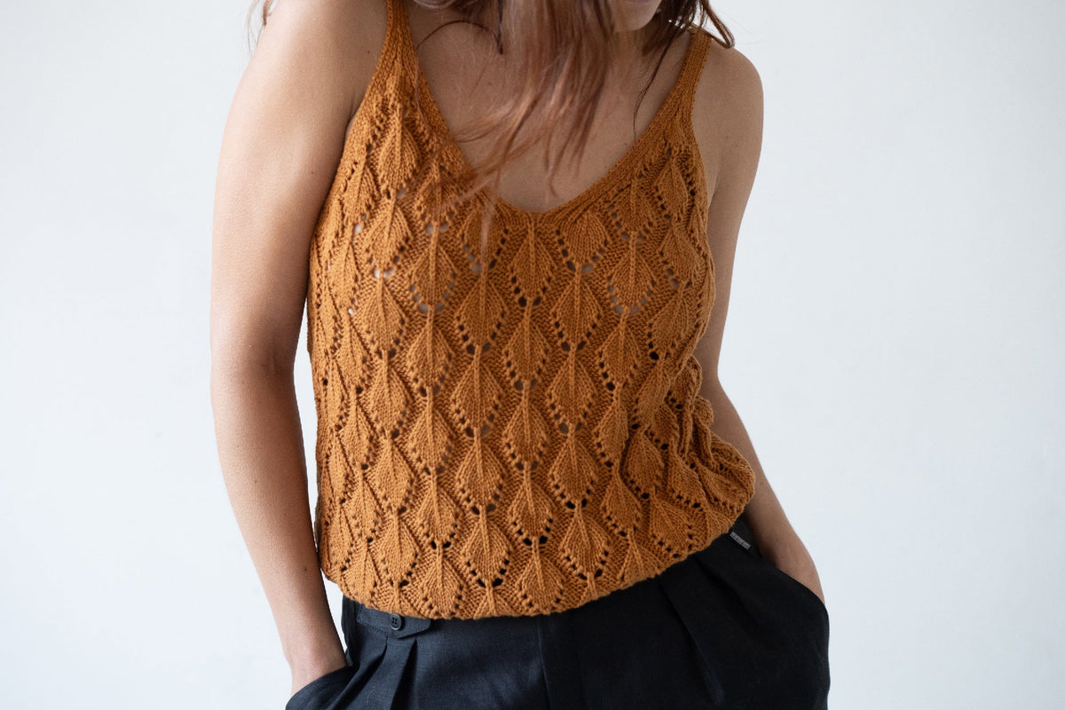 Tank Top Basile calado Terracota