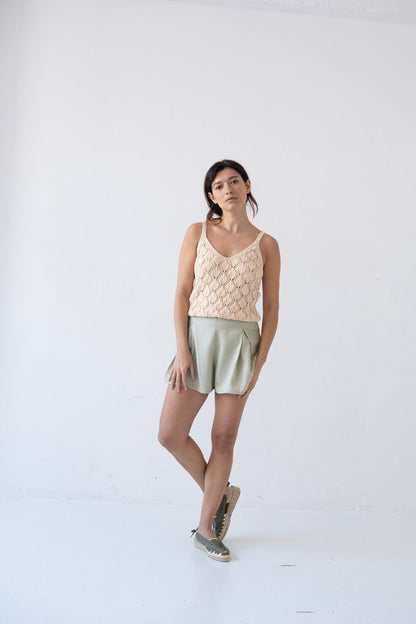 Tank Top Basile calado Beige
