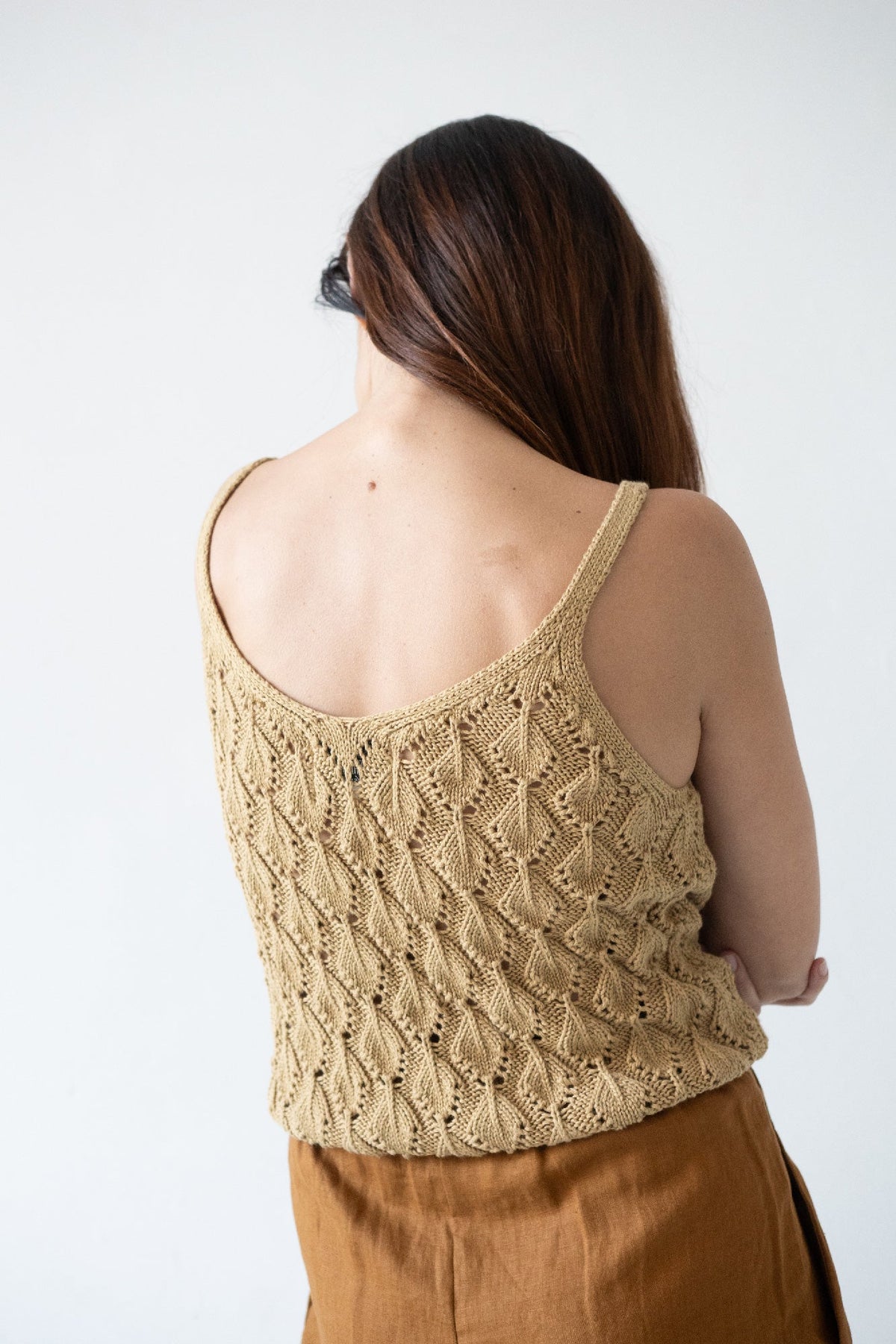 Tank Top Basile calado Mostaza