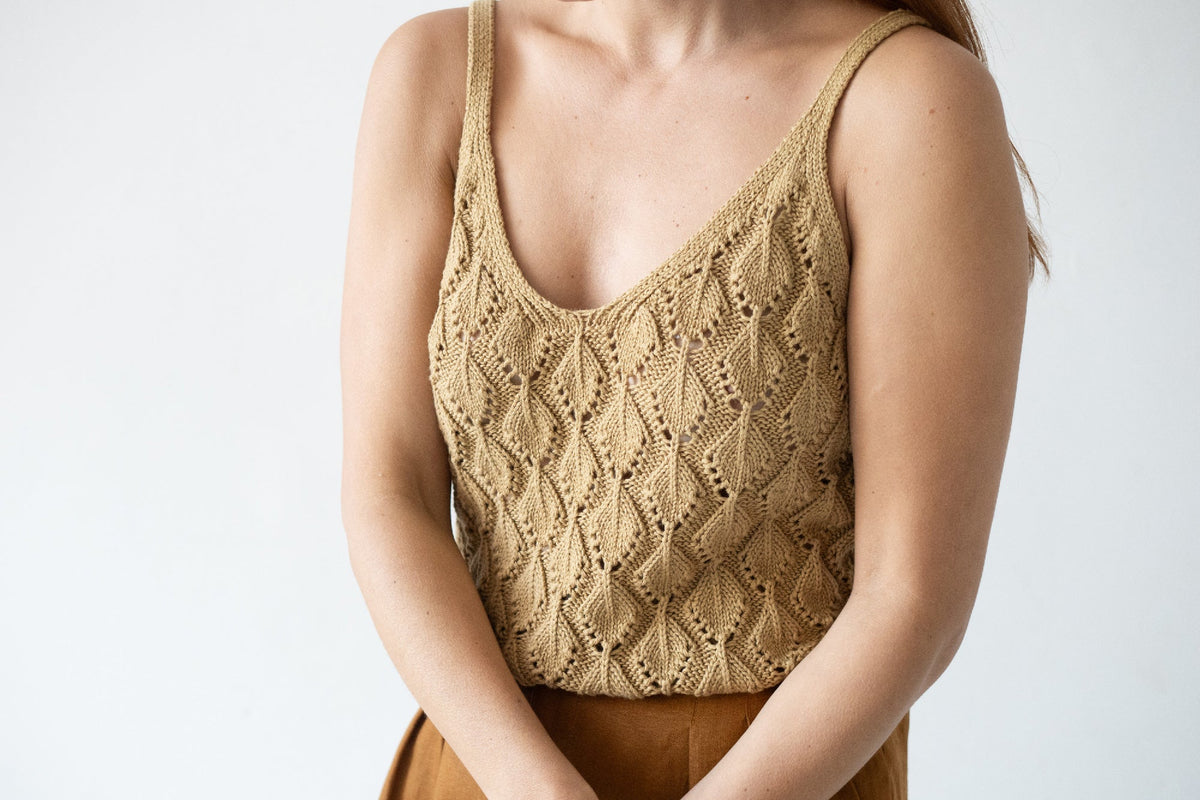 Tank Top Basile calado Mostaza