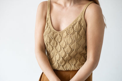 Tank Top Basile calado Mostaza