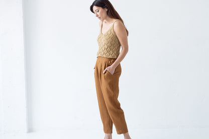 Tank Top Basile calado Mostaza