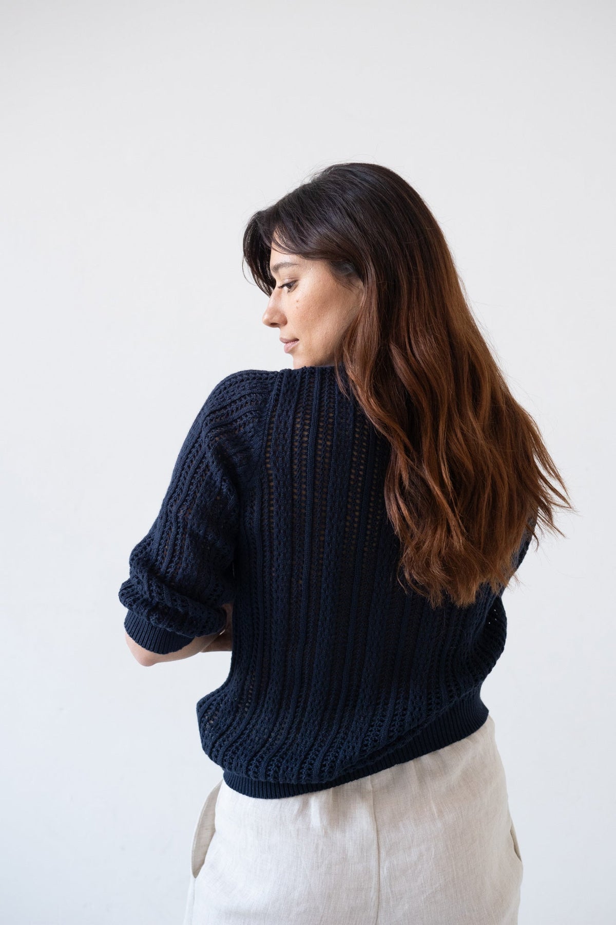Cardigan Calado Bibi Azul