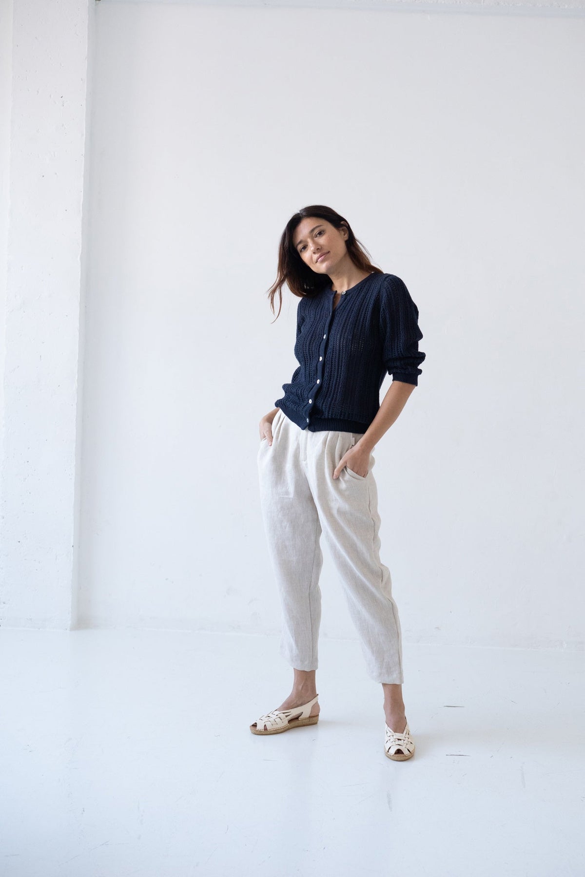 Cardigan Calado Bibi Azul