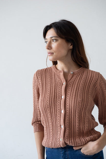 Cardigan Calado Bibi Rosa