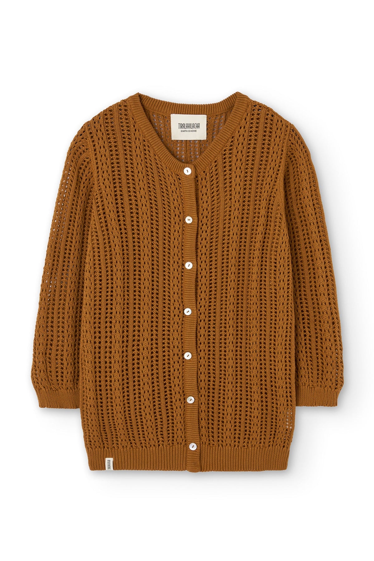 Cardigan Calado Bibi Terracota