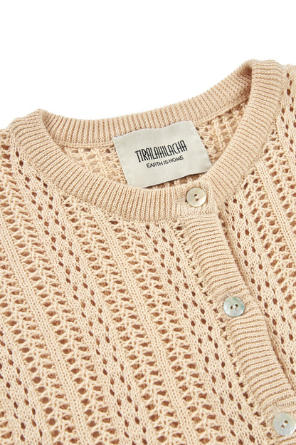 Cardigan Calado Bibi Beige