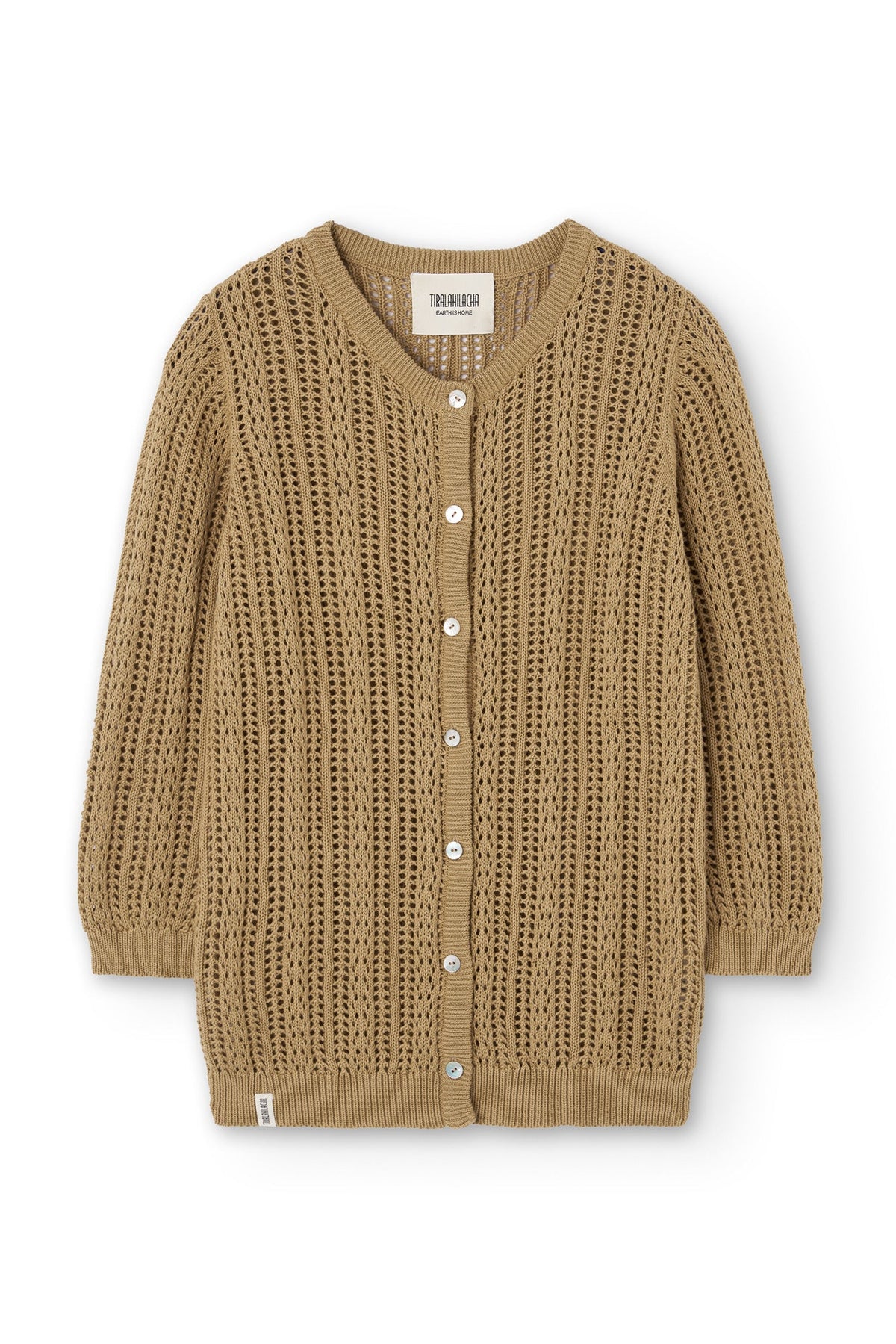 Cardigan Calado Bibi Mostaza