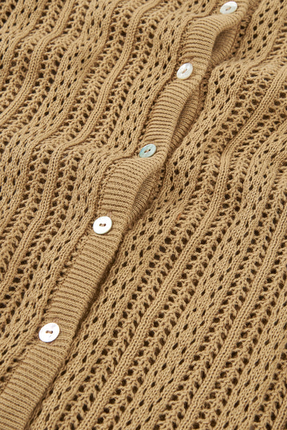 Cardigan Calado Bibi Mostaza