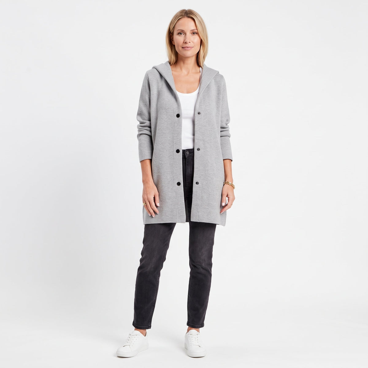 Isabella - Chaqueta larga elegante con capucha