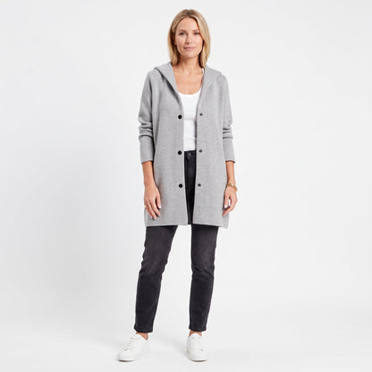 Isabella - Chaqueta larga elegante con capucha