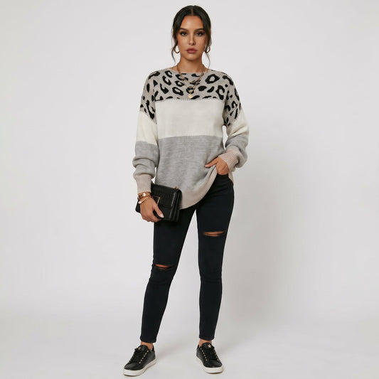 Teresa - Jersey elegante de leopardo