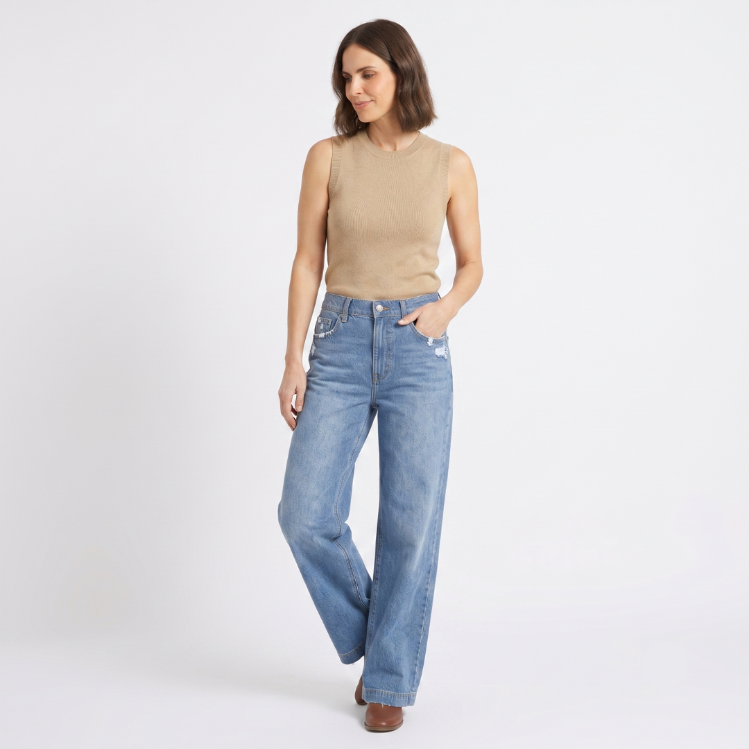 Paula – High-waisted, wide-leg jeans