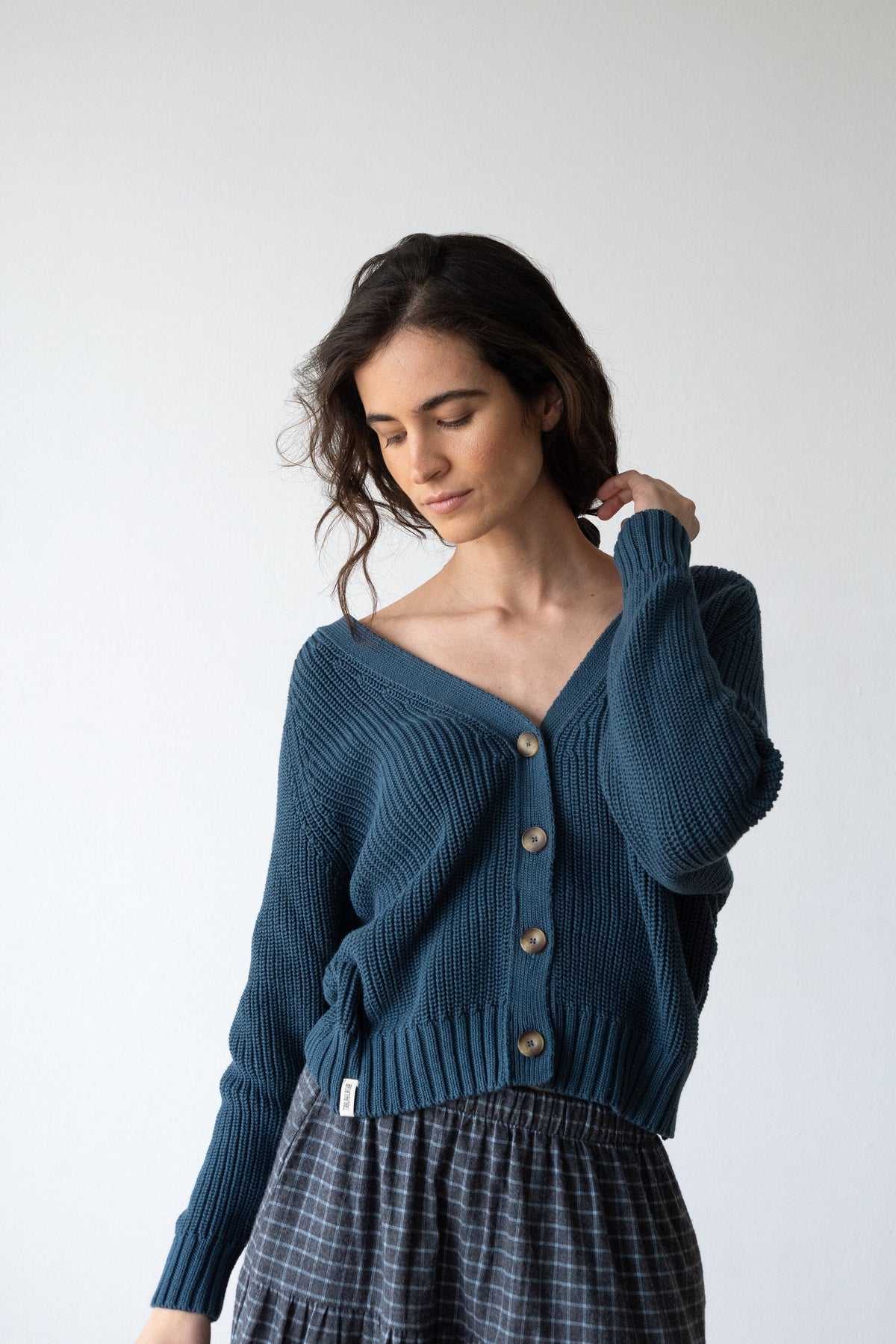 Chaqueta corta Golah azul petróleo