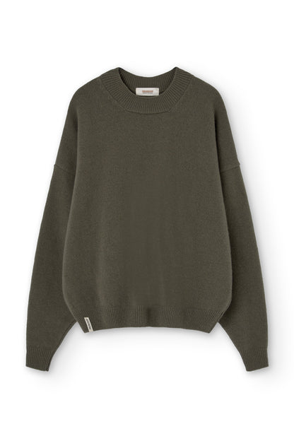 Jersey Gaudia manga murciélago verde lana merino