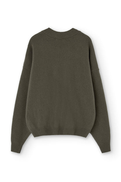 Jersey Gaudia manga murciélago verde lana merino