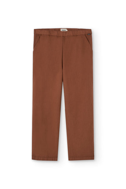 Pantalón Henna Oversized Lino Teja