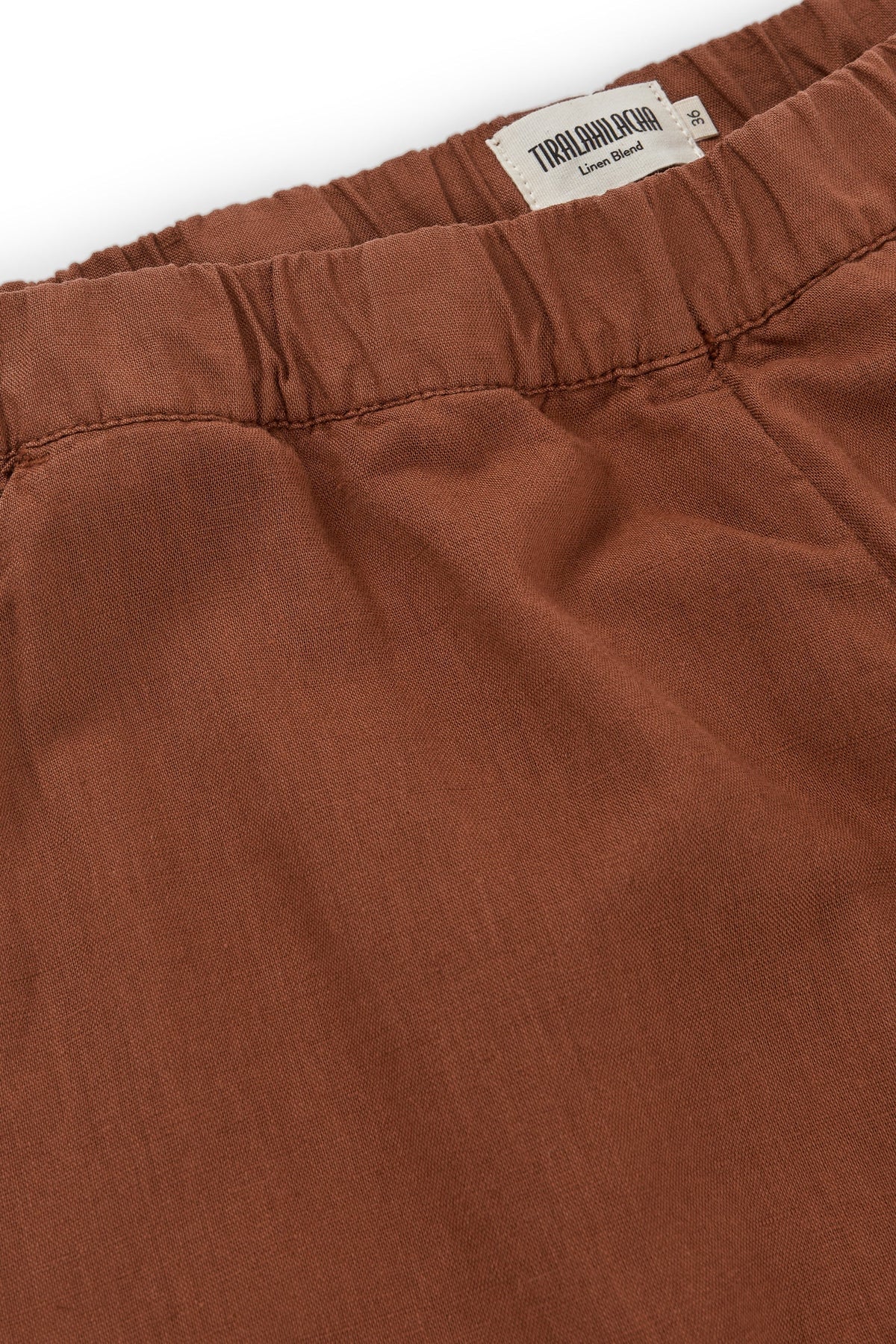 Pantalón Henna Oversized Lino Teja