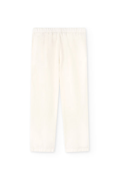 Pantalón Henna Oversized Lino Blanco