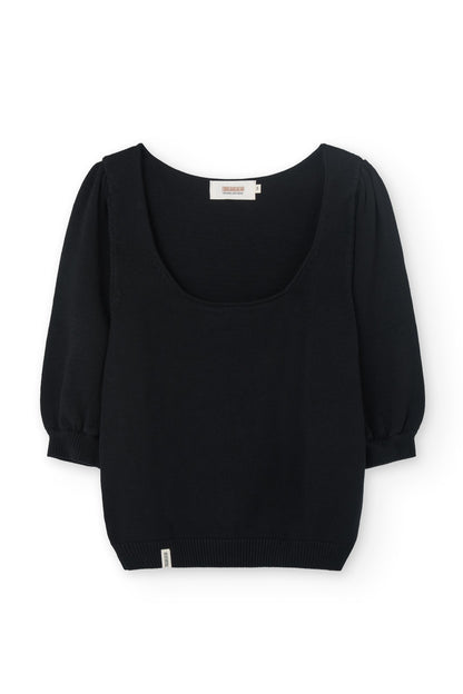 Top Punto Haya Lyocell Tencel Negro