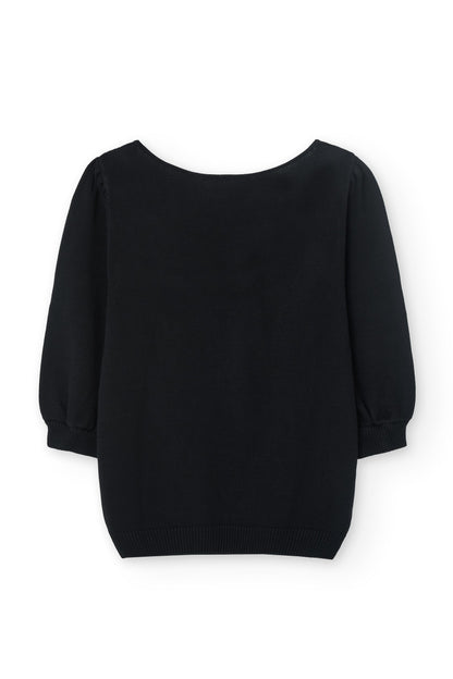 Top Punto Haya Lyocell Tencel Negro