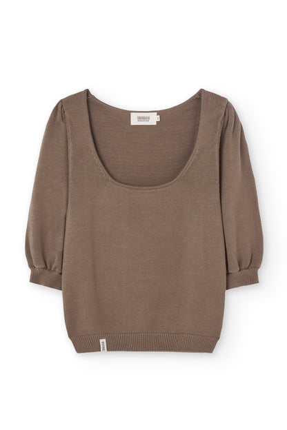 Top Punto Haya Lyocell Tencel Marrón