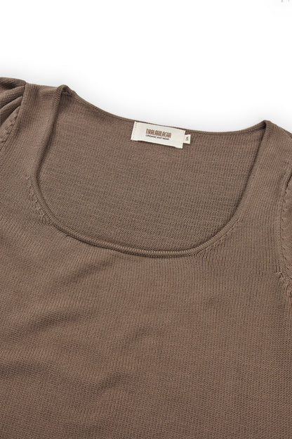 Top Punto Haya Lyocell Tencel Marrón