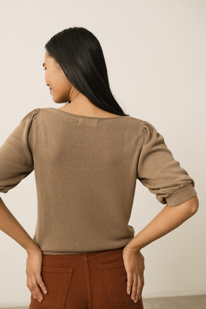 Top Punto Haya Lyocell Tencel Marrón