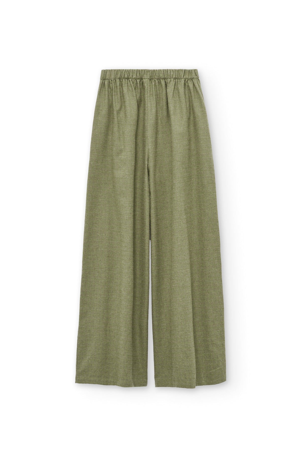 Pantalón ancho de algodón orgánico verde oliva