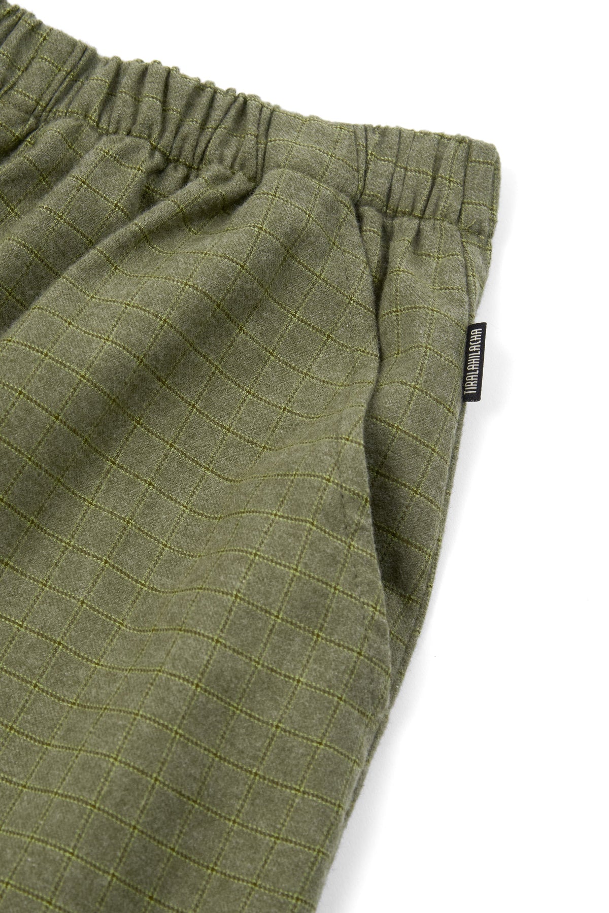 Pantalón ancho de algodón orgánico verde oliva