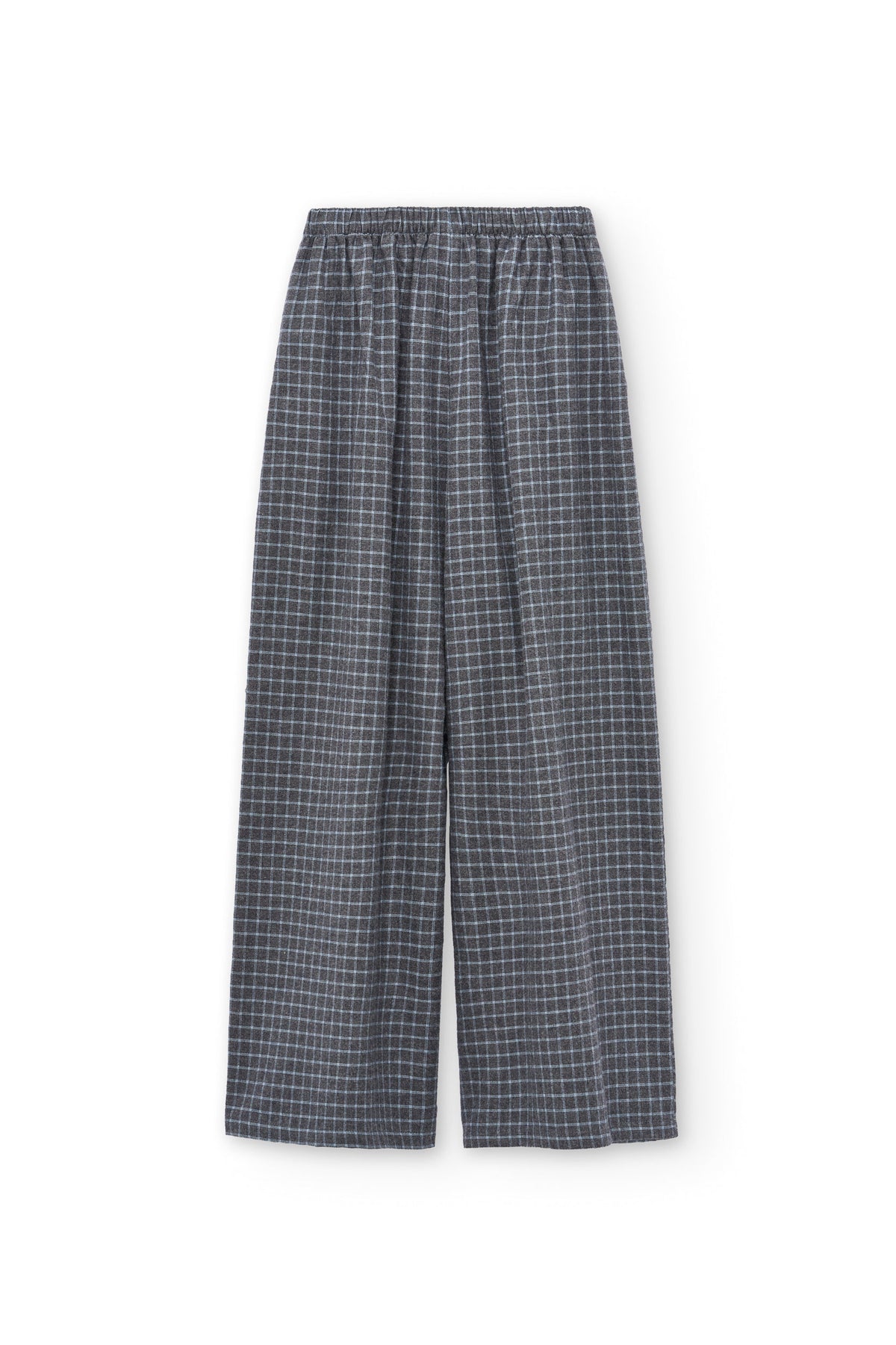 Pantalón ancho de algodón orgánico azul arándano