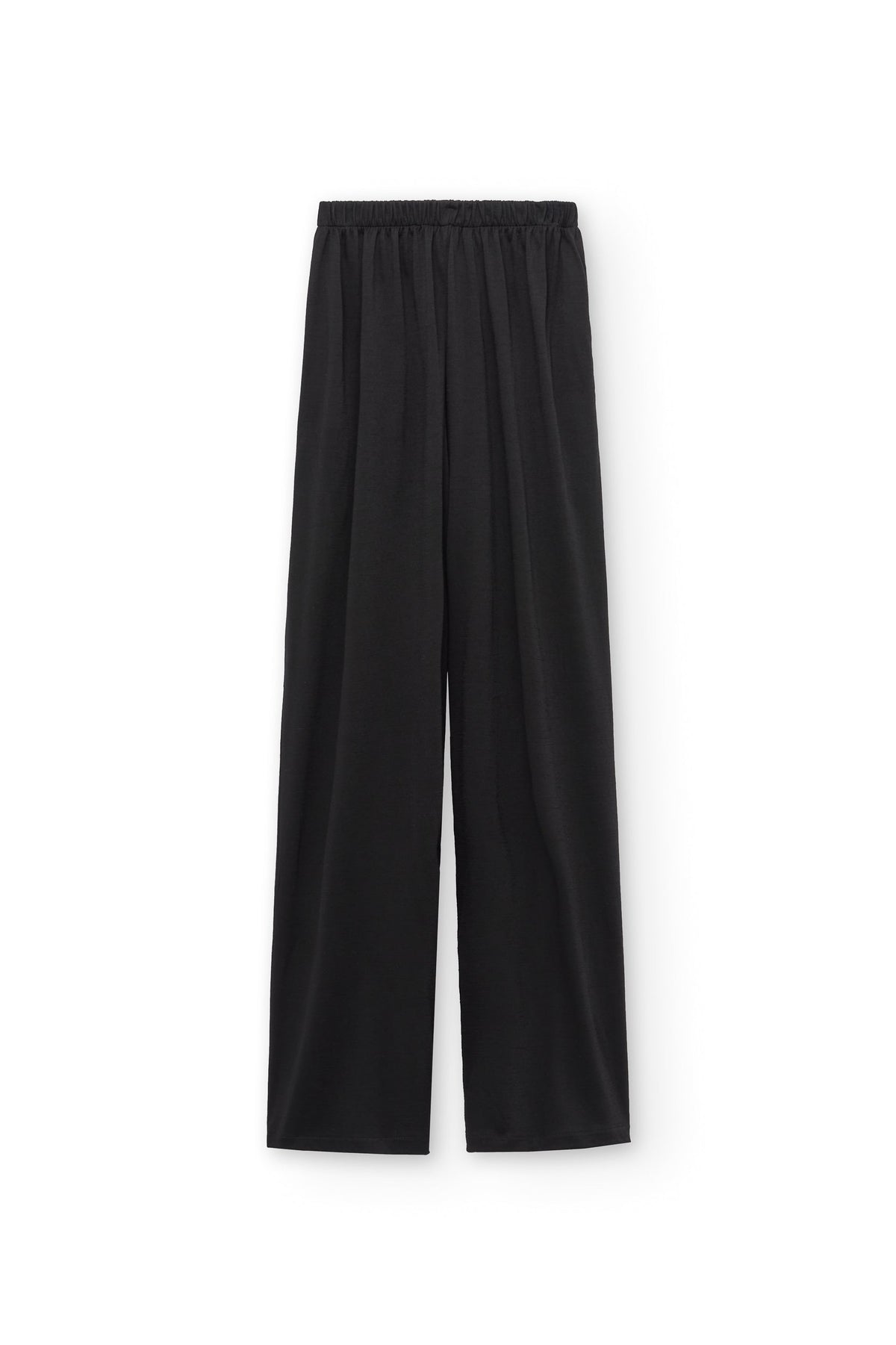 Pantalón ancho de lana merino gris antracita