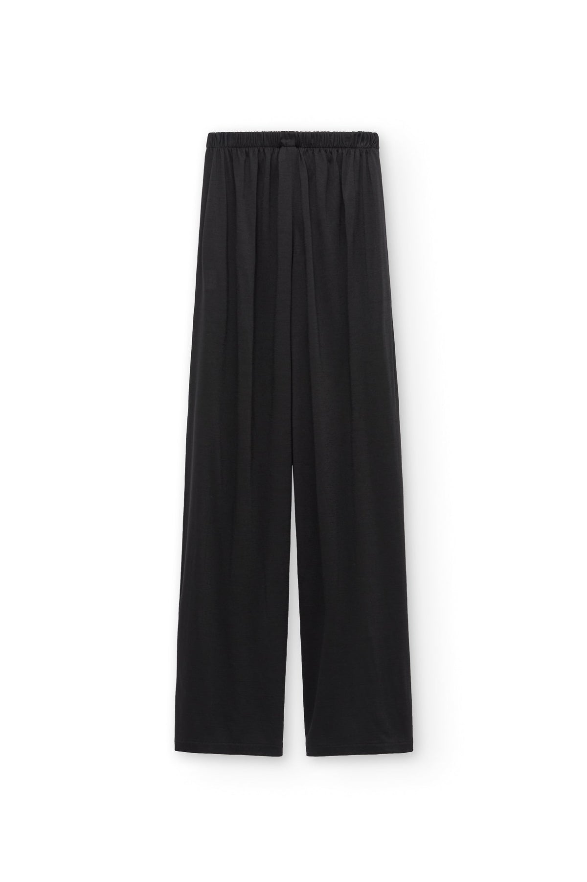 Pantalón ancho de lana merino gris antracita