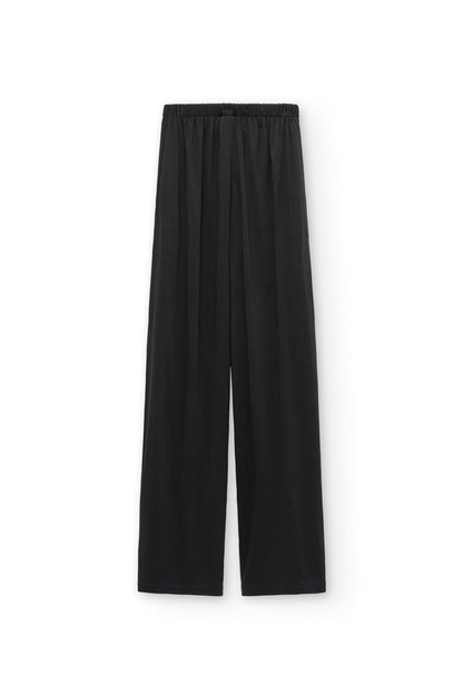 Pantalón ancho de lana merino gris antracita